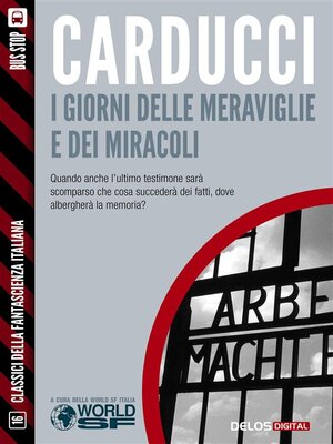 cover image of I giorni delle meraviglie e dei miracoli